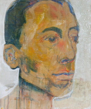 'Portrait of a Stranger I Know' 40x60cm Mixed Media on Board - SOLD